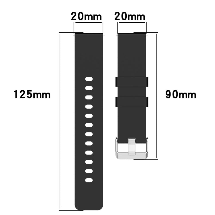 Cinturino in silicone 20 mm per Amazfit Bip 3 e altri modelli