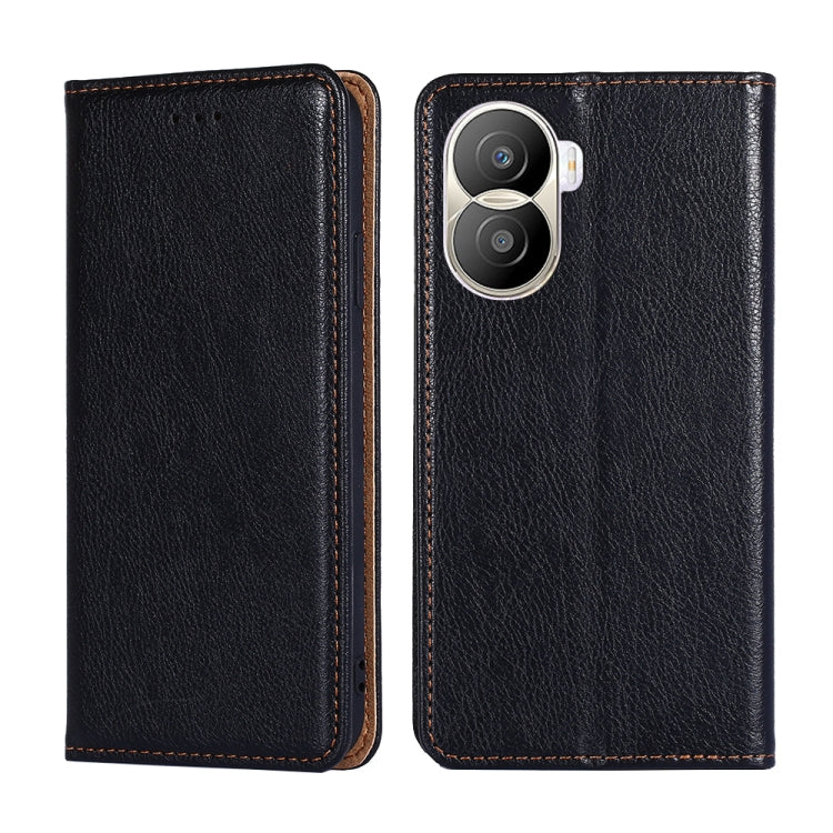 Custodia pelle magnetica tinta unita lucida per Honor X40i