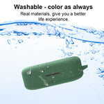 Custodia in silicone per auricolari B&O Beoplay con moschettone rossa