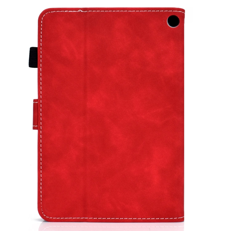 Custodia tablet in pelle con texture bovina per Amazon Kindle Fire 7 2022