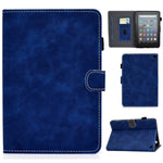 Custodia tablet in pelle con texture bovina per Amazon Kindle Fire 7 2022