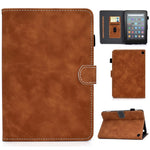 Custodia tablet in pelle con texture bovina per Amazon Kindle Fire 7 2022