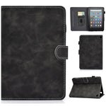 Custodia tablet in pelle con texture bovina per Amazon Kindle Fire 7 2022
