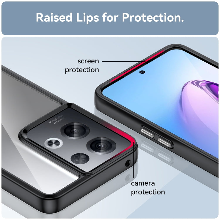 Custodia acrilico TPU per OPPO Reno8 Pro+ 5G e Pro India serie colorata