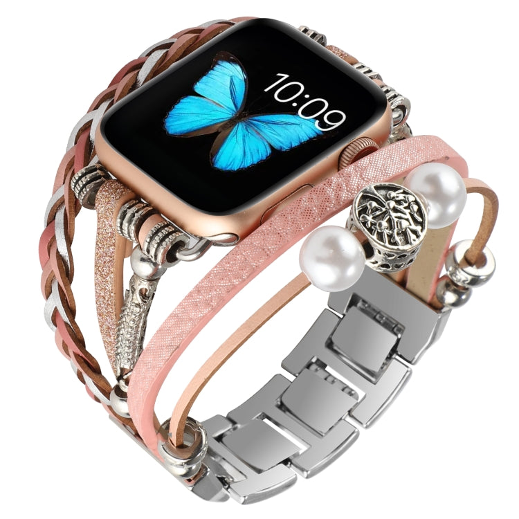 Cinturino per gioielli per Apple Watch Series, 7 45mm / 6&SE&5&4 44mm / 3&2&1 42mm, 7 41mm / 6&SE&5&4 40mm / 3&2&1 38mm