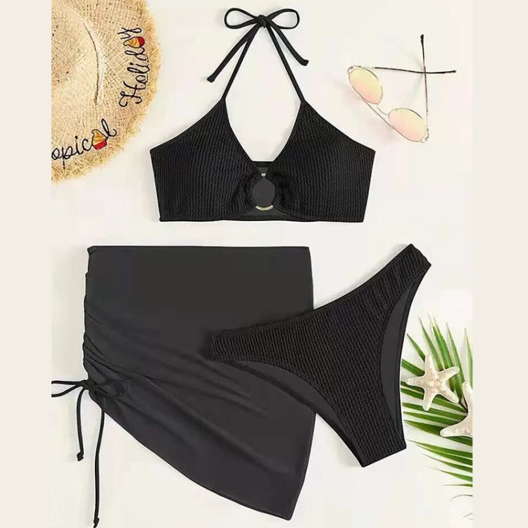 Set 3 in 1 Costume da bagno donna bikini e gonna corta