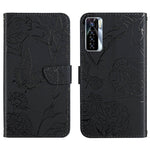 Custodia in pelle con supporto e slot per carte per Tecno Camon 17 Pro, 17P, 18i
