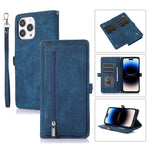 Custodia portafoglio in pelle con slot carte per iPhone 14 Plus