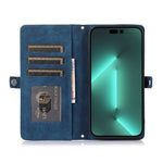 Custodia portafoglio in pelle con slot carte per iPhone 14 Plus