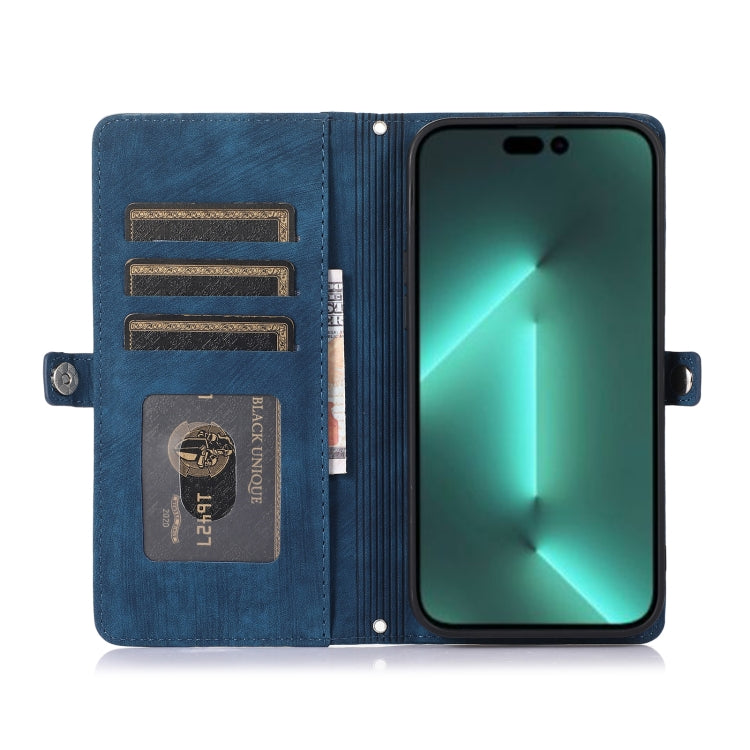 Custodia portafoglio in pelle con slot carte per iPhone 14 Plus