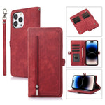 Custodia portafoglio in pelle con slot carte per iPhone 14 Plus