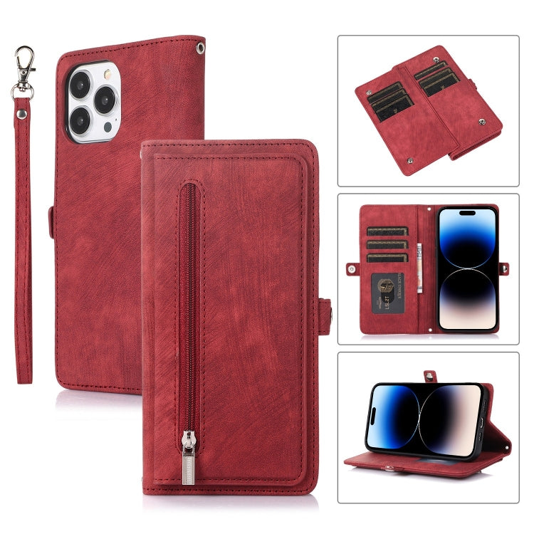 Custodia portafoglio in pelle con slot carte per iPhone 14 Plus