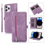 Custodia portafoglio in pelle con slot carte per iPhone 14 Plus