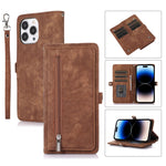 Custodia portafoglio in pelle con slot carte per iPhone 14 Plus