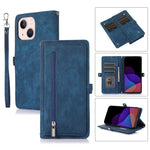 Custodia portafoglio in pelle con slot carte per iPhone 14 Plus