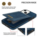 Custodia portafoglio in pelle con slot carte per iPhone 13 mini
