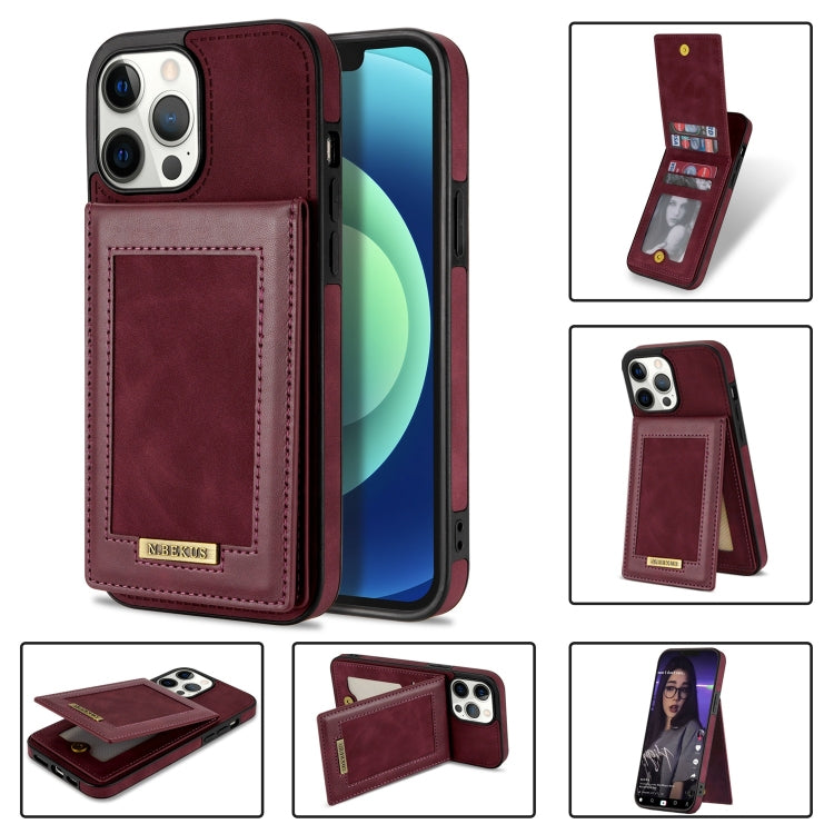 Custodia portafoglio in pelle con slot carte per iPhone 13 mini