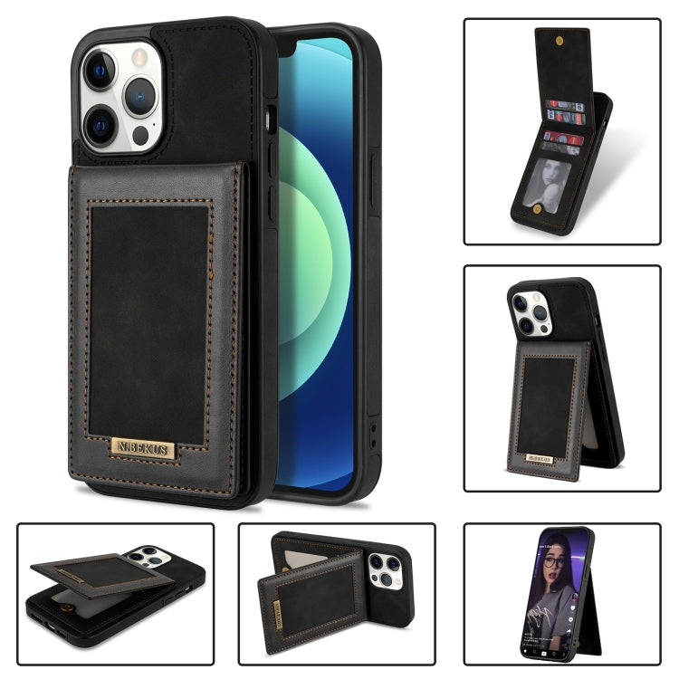 Custodia portafoglio in pelle con slot carte per iPhone 13 mini