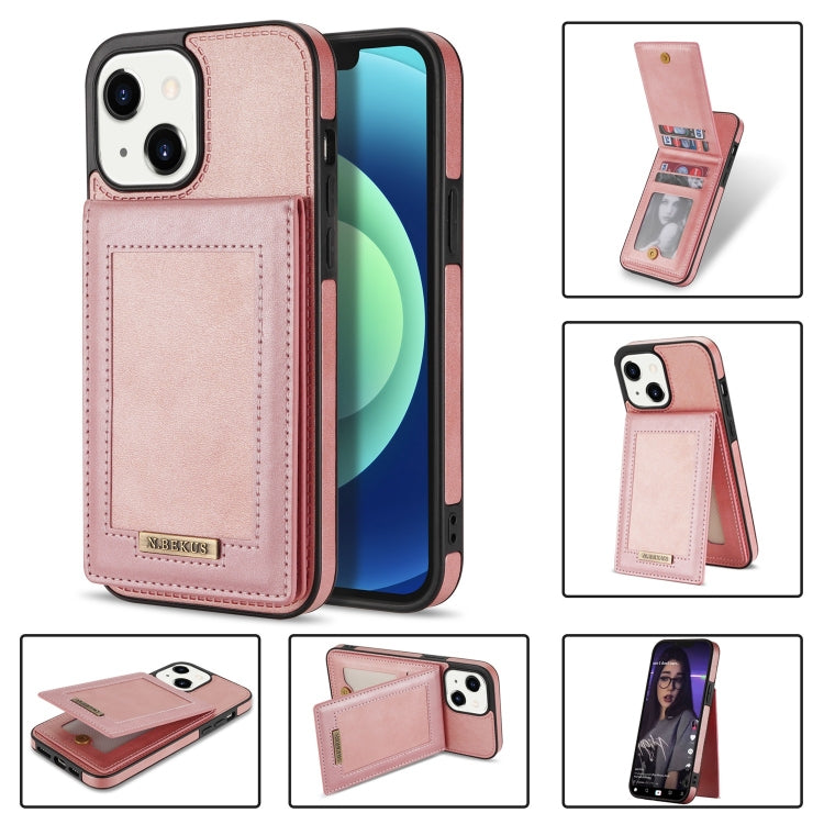 Custodia portafoglio in pelle con slot carte per iPhone 13 mini