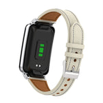 Cinturino in pelle con montatura metallo per Xiaomi Mi Band 7 Pro