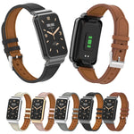 Cinturino in pelle con montatura metallo per Xiaomi Mi Band 7 Pro
