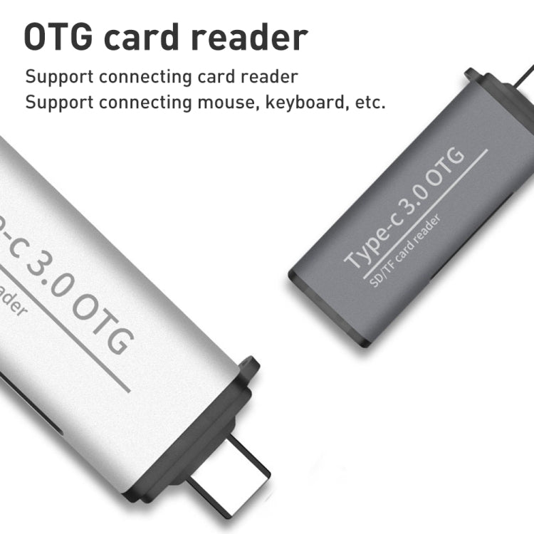 Lettore schede OTG USB 3.0 tipo-C per Micro SD e SD