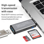 Lettore schede OTG USB 3.0 tipo-C per Micro SD e SD