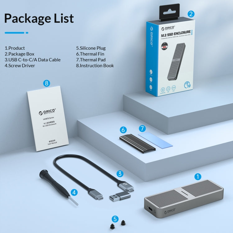 Alloggiamento SSD ORICO M.2 NVMe USB4 40 Gbps