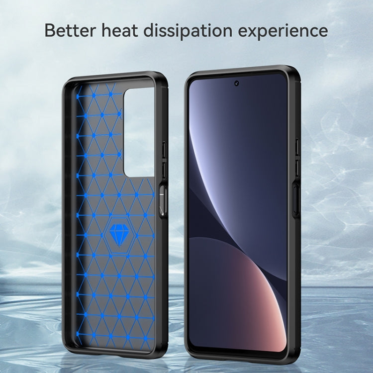 Custodia in TPU in fibra di carbonio con trama spazzolata per Xiaomi Redmi K40S