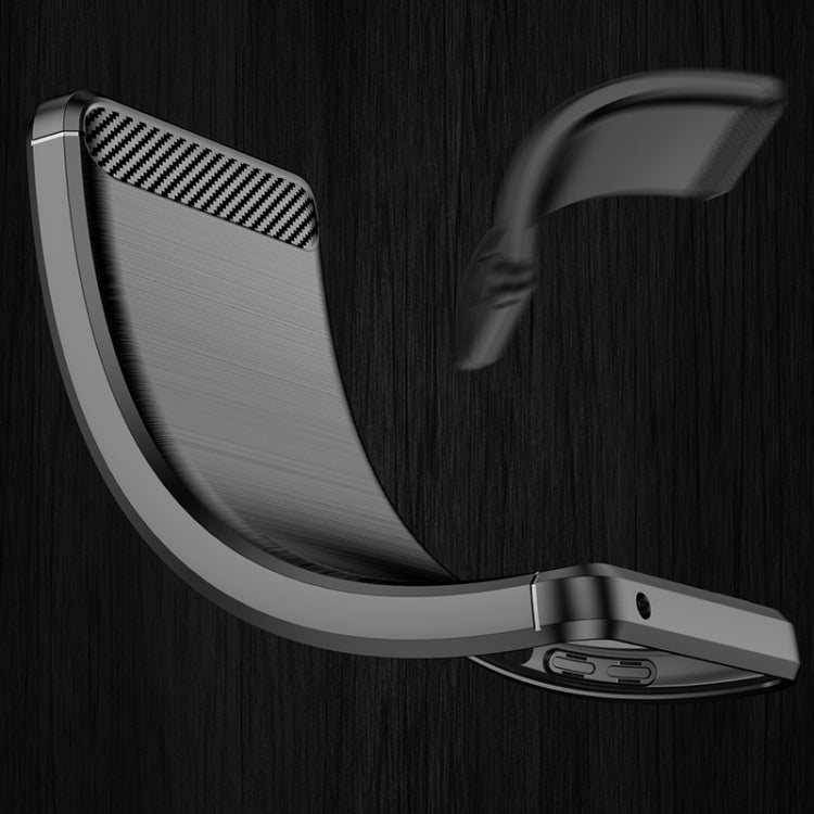 Custodia in TPU in fibra di carbonio con trama spazzolata per Xiaomi Redmi K40S