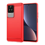 Custodia in TPU in fibra di carbonio con trama spazzolata per Xiaomi Redmi K40S