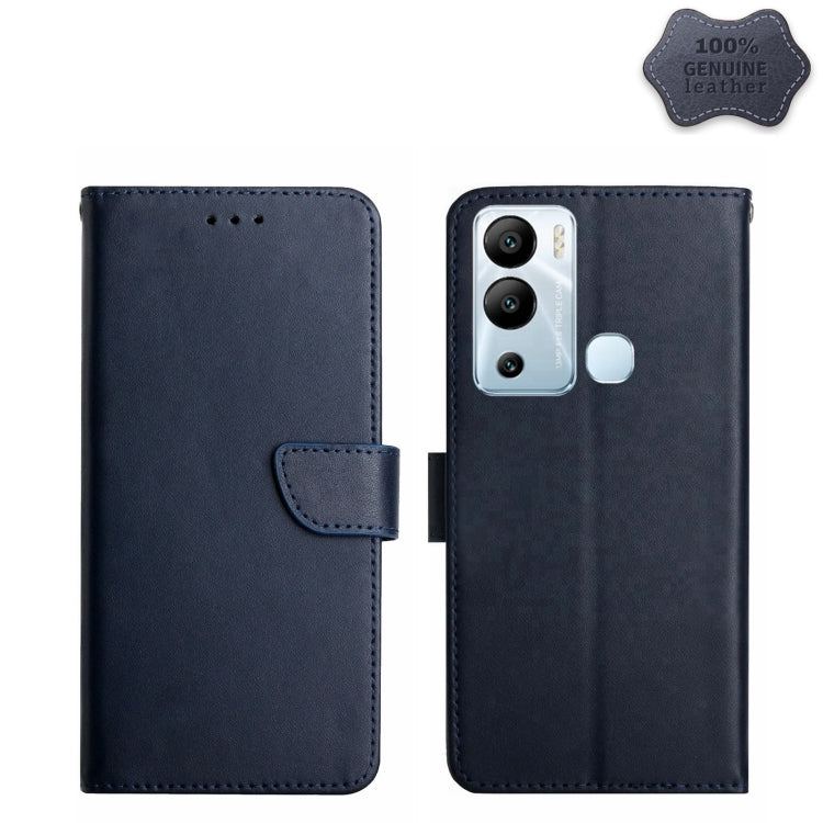 Custodia flip orizzontale in vera pelle per Infinix Hot e Note