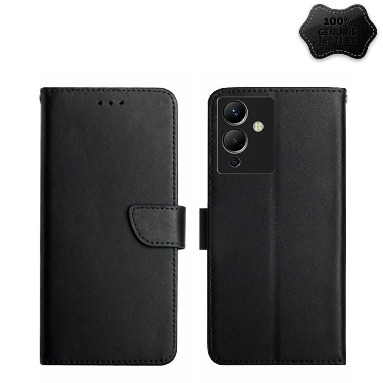 Custodia flip orizzontale in vera pelle per Infinix Hot e Note