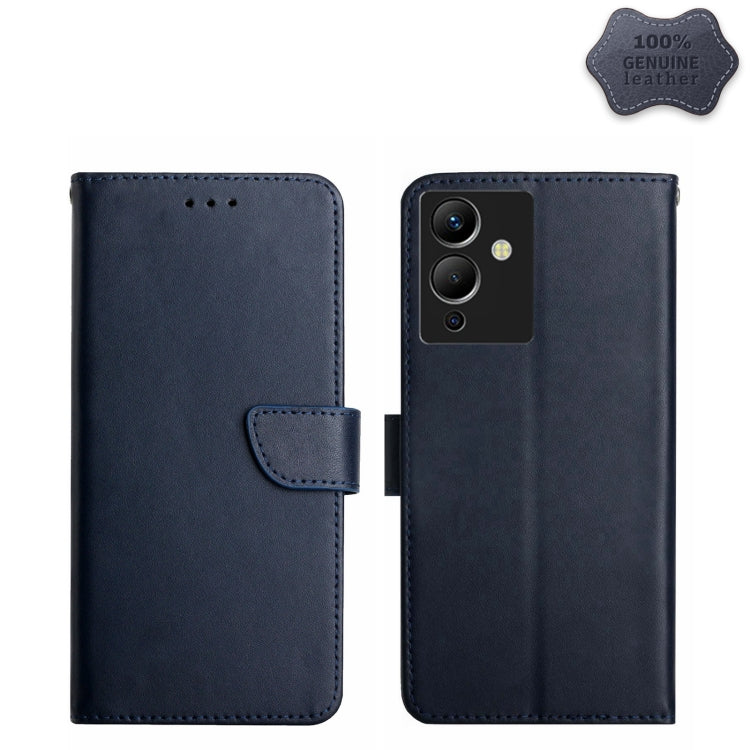 Custodia flip orizzontale in vera pelle per Infinix Hot e Note