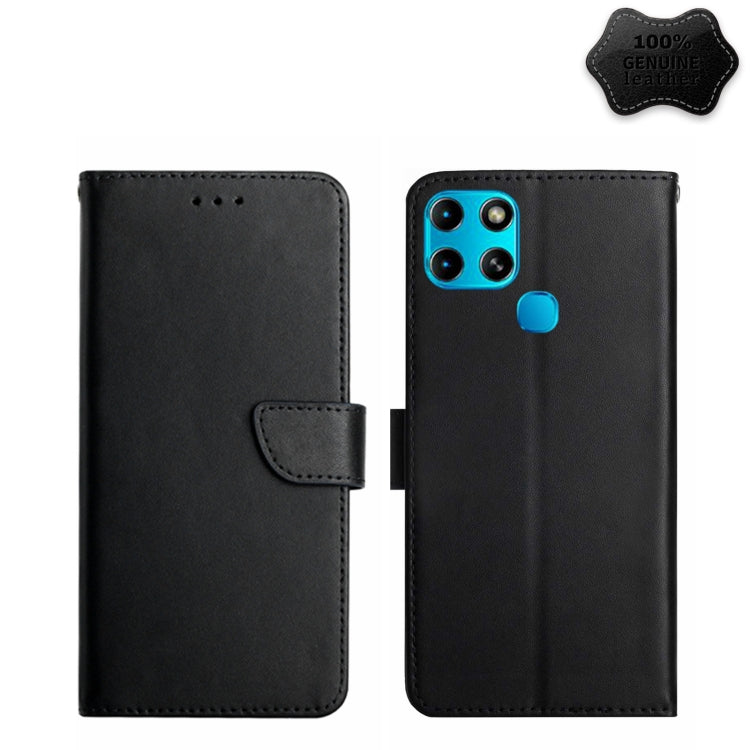 Custodia flip orizzontale in vera pelle per Infinix Hot e Note