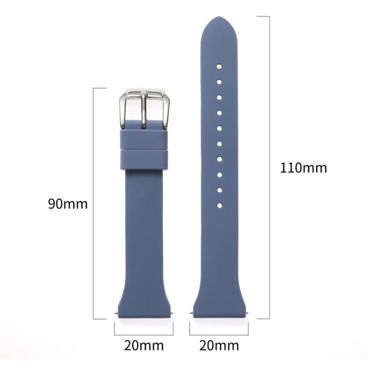 Cinturino universale in silicone 20mm per smartwatch
