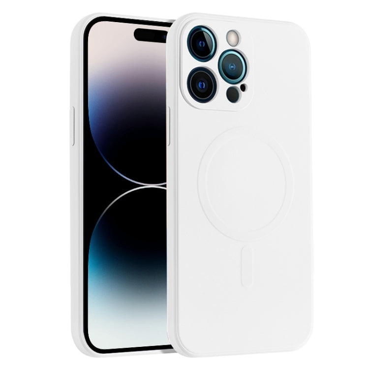 Custodia silicone liquido copertura totale per iPhone 14 Pro Max