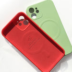 Custodia silicone liquido copertura totale per iPhone 14 Pro Max