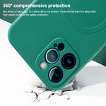 Custodia silicone liquido copertura totale per iPhone 14 Pro Max