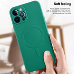 Custodia silicone liquido copertura totale per iPhone 14 Pro Max