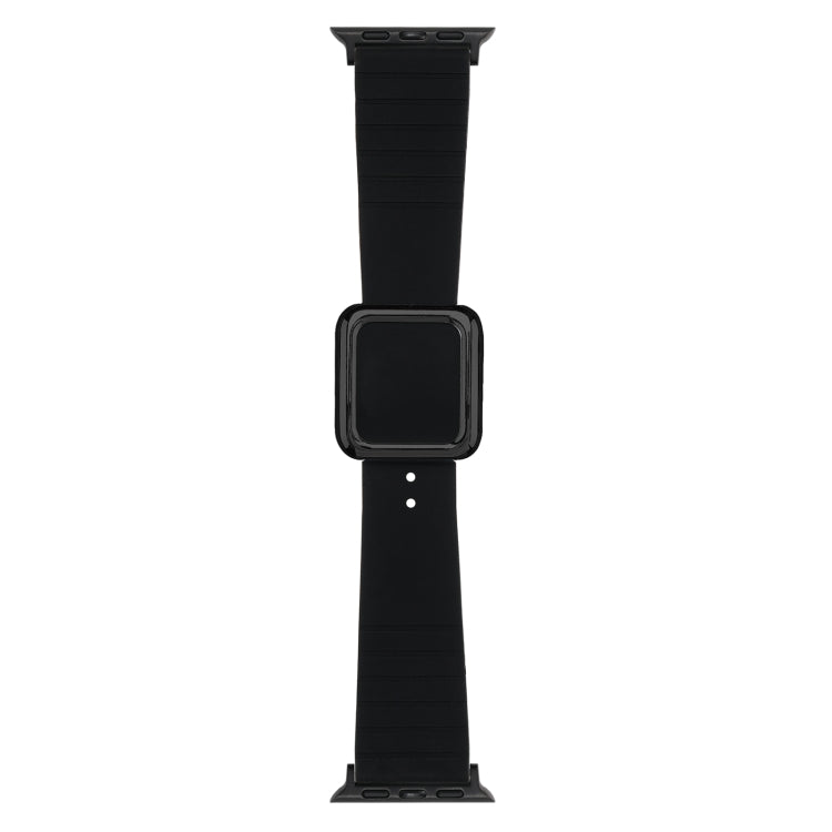 Cinturino in silicone con fibbia nera per Apple Watch