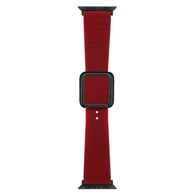 Cinturino in silicone con fibbia nera per Apple Watch