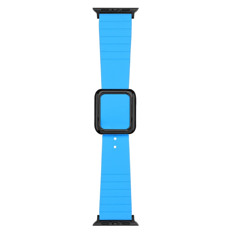 Cinturino in silicone con fibbia nera per Apple Watch