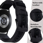 Cinturino in pelle e nylon per Amazfit T-Rex Pro