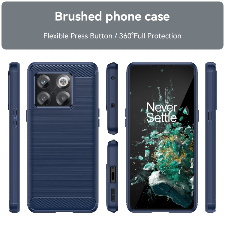 Custodia TPU in fibra di carbonio con trama spazzolata per OnePlus 10T, OnePlus