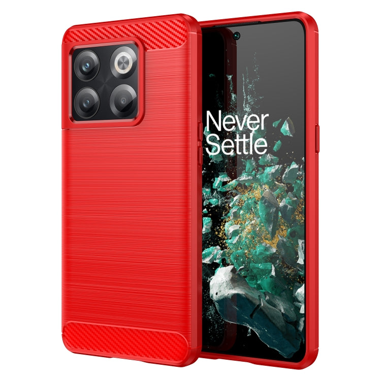 Custodia TPU in fibra di carbonio con trama spazzolata per OnePlus 10T, OnePlus