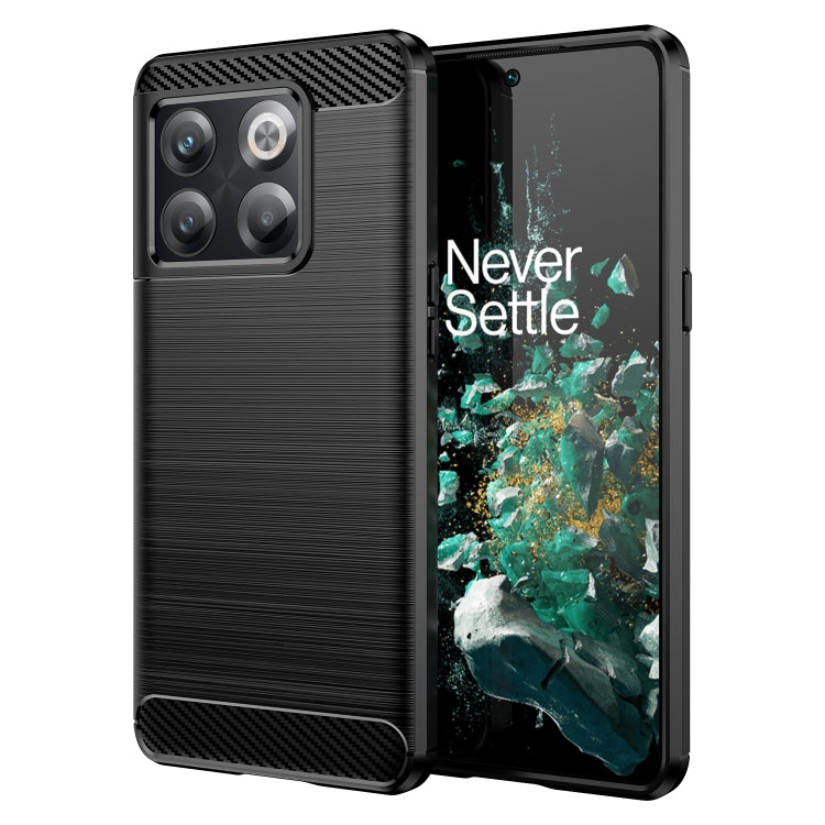 Custodia TPU in fibra di carbonio con trama spazzolata per OnePlus 10T, OnePlus