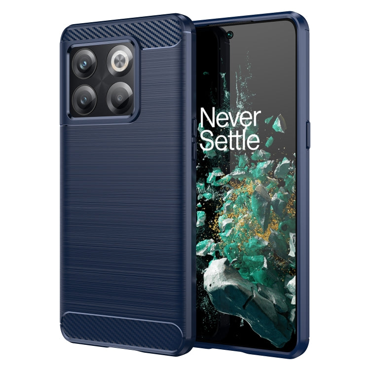 Custodia TPU in fibra di carbonio con trama spazzolata per OnePlus 10T, OnePlus