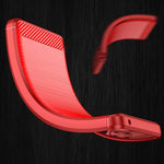 Custodia TPU in fibra di carbonio con trama spazzolata per Lenovo A1010, Vibe A