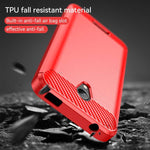 Custodia TPU in fibra di carbonio con trama spazzolata per Lenovo A1010, Vibe A